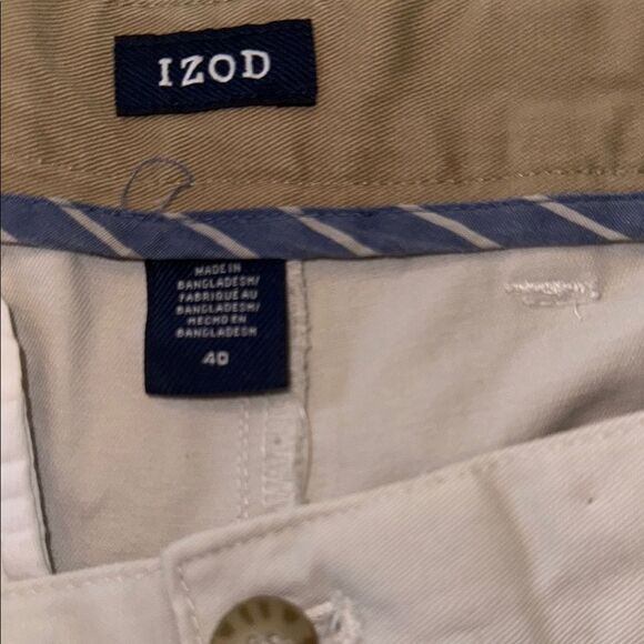 Izod Men's size 40 Shorts New w tags tan khaki Golf - Picture 7 of 11
